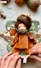 Load image into Gallery viewer, Acorn Fairy in Acorn Wicker Basket
