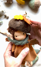 Load image into Gallery viewer, Acorn Fairy in Acorn Wicker Basket