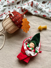 Load image into Gallery viewer, Gnome in Mushroom Wicker Bag