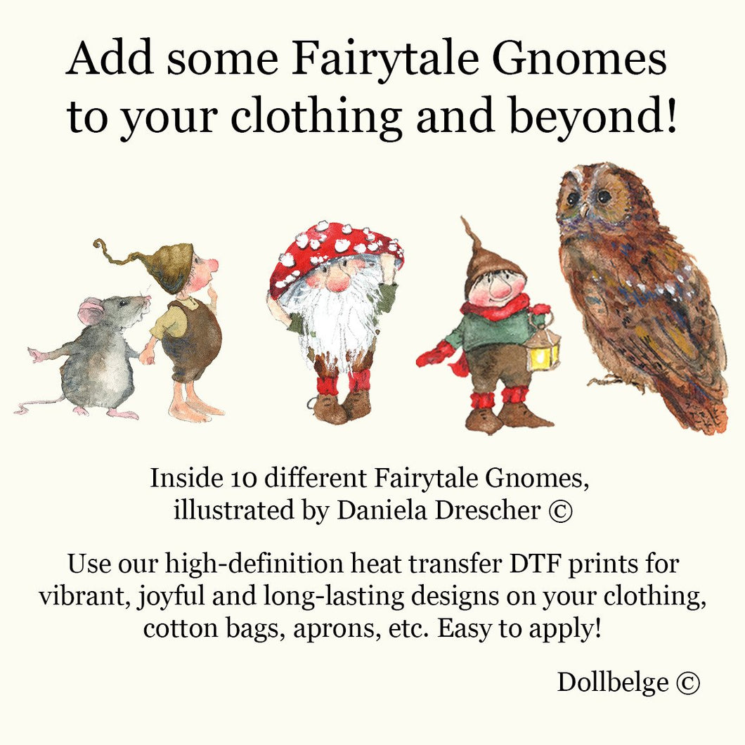 Add some Fairytale Gnomes to your clothing and beyond