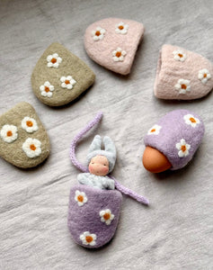 Tiny Bunny in Felted Egg Cozy