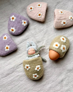 Tiny Bunny in Felted Egg Cozy