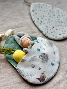 Tiny Bunny in Egg Sleeping Bag