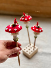 Load image into Gallery viewer, PDF Pattern and Tutorial - Pencil Companion Toadstool
