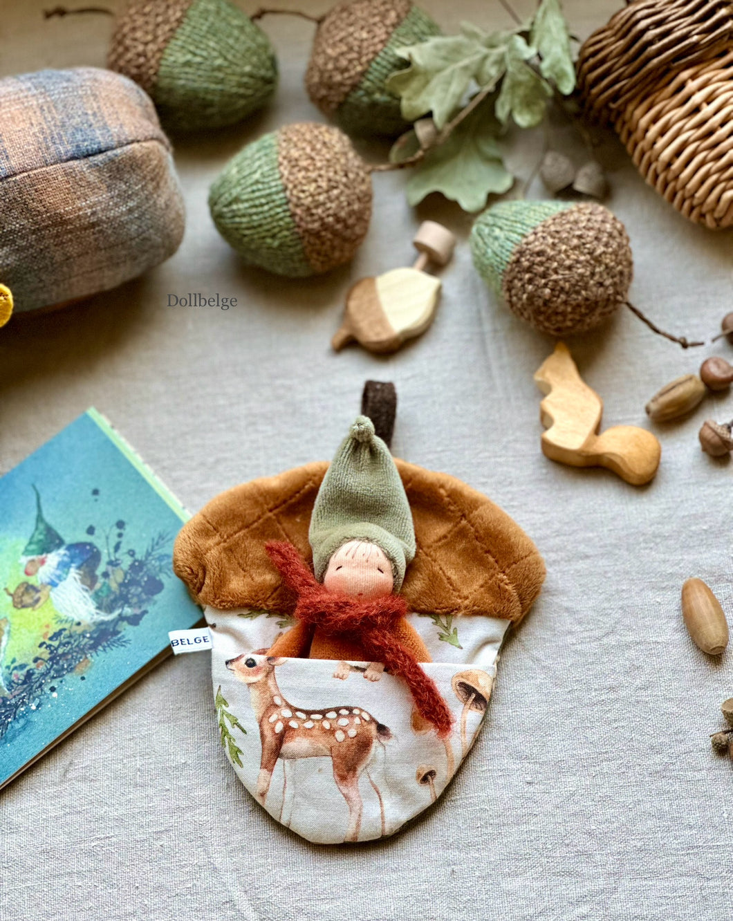 Tiny Gnome in Acorn Cosy