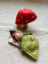 Load image into Gallery viewer, Tiny Gnome in 2 in 1 Mushroom Cradle
