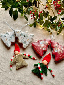 Tiny Gnome in the Christmas Tree Tin Gift Box