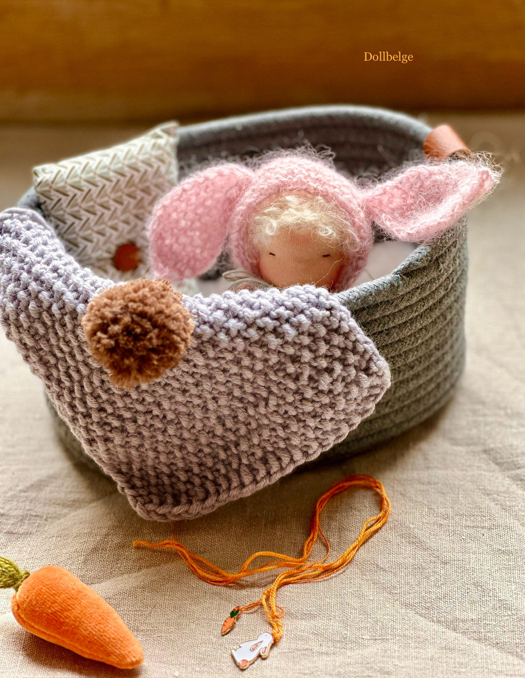 Cuddle Bunny in Basket
