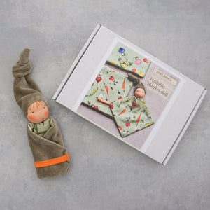 Foldable Blanket Doll Making Kit as information page only with link to Meaningful Crafts