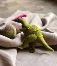 Load image into Gallery viewer, PDF Pattern -  Parasaurolophus from felt
